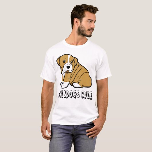 T-shirt Dessin d'amour pour le chien des chiots (Devant entier)