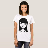 T-shirt Dessin d'art original Vampire Cartoon Girl (Devant entier)