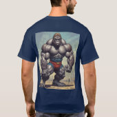 T-shirt Dessin d'art pop de Gorilla Bodybuilder (Dos)