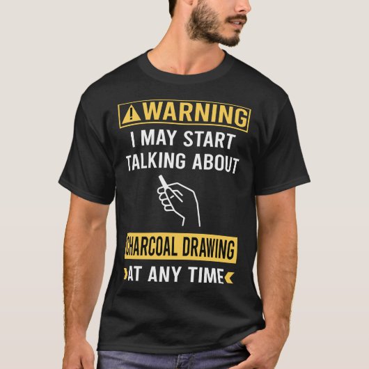 T-shirt Dessin d'avertissement drôle (Devant)