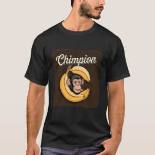 T-shirt Dessin de banane de singe drôle de champion