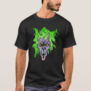 T-shirt Dessin de bande dessinée vilain avec peau violette