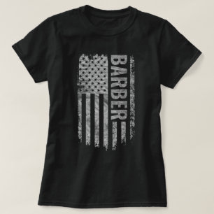 T-shirt Dessin de Barber USA Flag en détresse