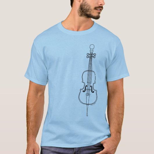 T-shirt Dessin de cello (Devant)