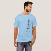 T-shirt Dessin de cello (Devant entier)
