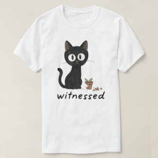 T-shirt Dessin de chat amusant témoin