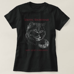 T-shirt Dessin de chat Exotic Shorthair Typographie Art