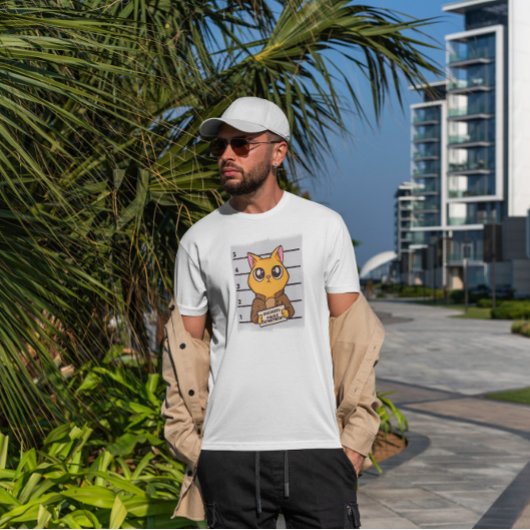 T-shirt Dessin de chat Mugshot