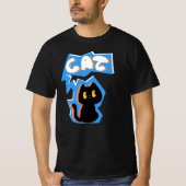 T-shirt Dessin de chat noir (Devant)