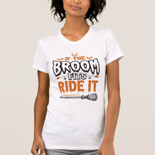 T-shirt Dessin de chemise vintage balai de sorcière drôle