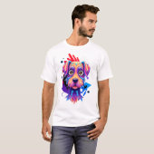 T-shirt Dessin de chien (Devant entier)