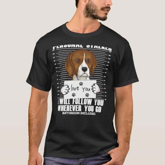 T-shirt Dessin de chien beagle (Devant)