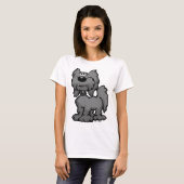 T-shirt Dessin de chien d'Aussiedoodle (Devant entier)