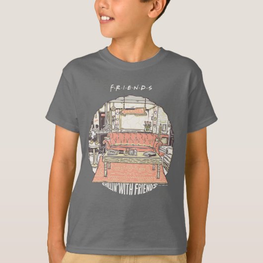 T-shirt Dessin de Chillin avec AMIS™ (Devant)