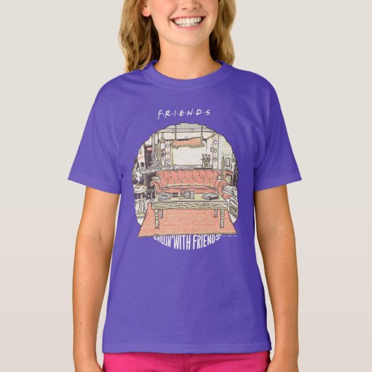 T-shirt Dessin de Chillin avec AMIS™ (Devant)