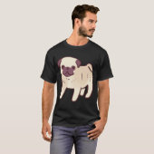 T-shirt Dessin de chiot Pug (Devant entier)