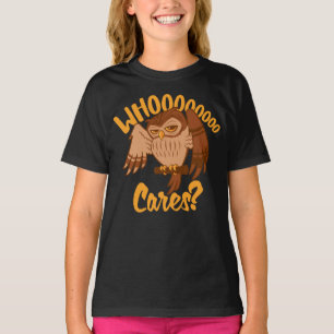 T-shirt Dessin de chouette de dessin animé insouciant et d