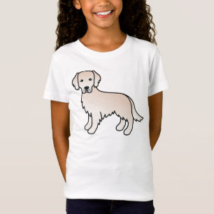 T-Shirt Dessin de dessin de chien de chien de créme dorée
