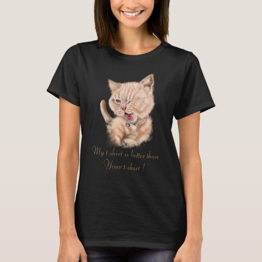 T-shirt Dessin de dessin de dessin de Kitty Funny - Ajoute (Devant)