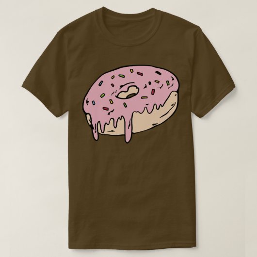 T-shirt Dessin de Donut rose cool (Design devant)