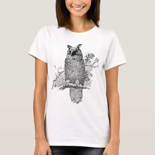T-shirt Dessin de hibou (Devant)