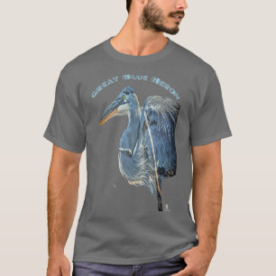 T-shirt Dessin de la calotte du Grand Héron Bleu