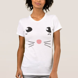 T-shirt Dessin de la ligne de face du chat