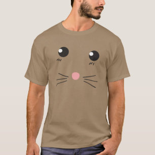 T-shirt Dessin de la ligne de face du chat