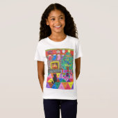 T-Shirt Dessin de la scène de Noël (Devant entier)