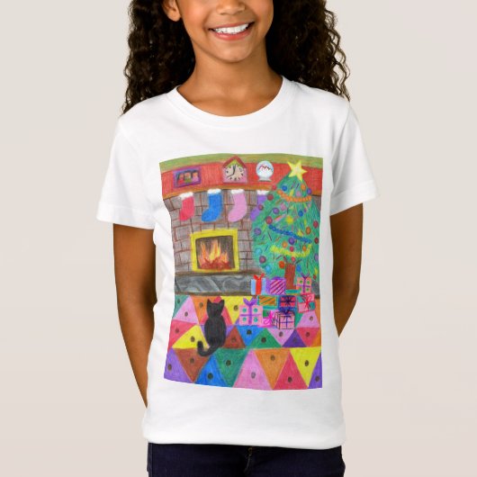 T-Shirt Dessin de la scène de Noël (Devant)