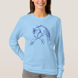 T-shirt Dessin de la tête d'un cheval d'art