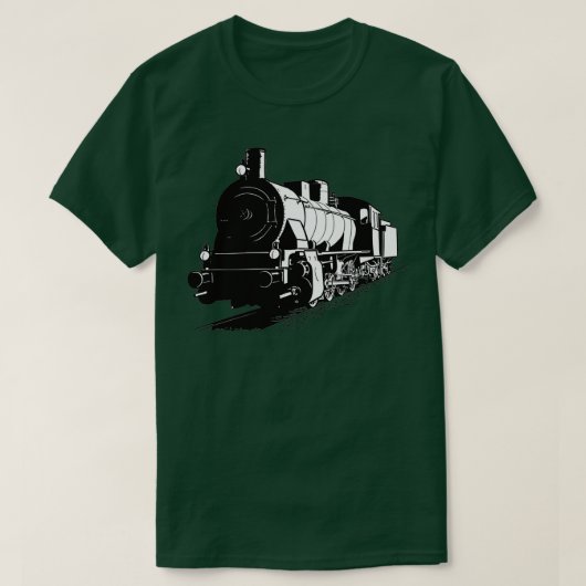 T-shirt Dessin de l'ancienne locomotive 1 (Design devant)