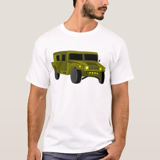 T-shirt Dessin de l'armée de camions (Devant)