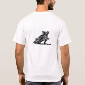 T-shirt dessin de main de la cendrée 1wheelfelons (Dos)
