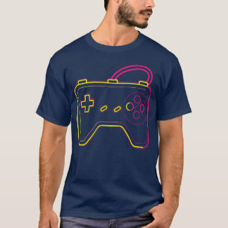 T-shirt Dessin de manette de jeu fille amie vintage