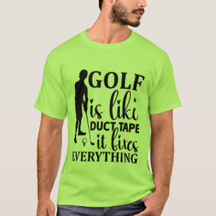 T-shirt Dessin de mots avec ruban adhésif Funny Gold duck