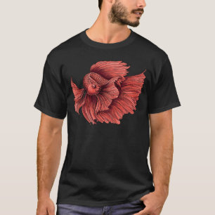 T-shirt Dessin de poisson combattant siamois