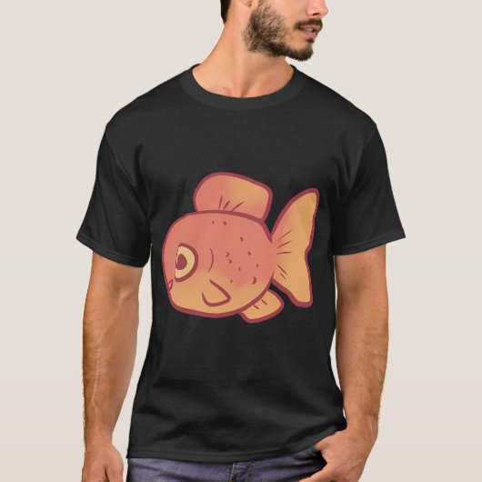 T-shirt Dessin de poisson rouge (Devant)