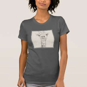 T-shirt Dessin de portrait de Giraffe