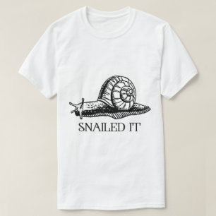 T-shirt Dessin de pun de limace drôle Snailed It