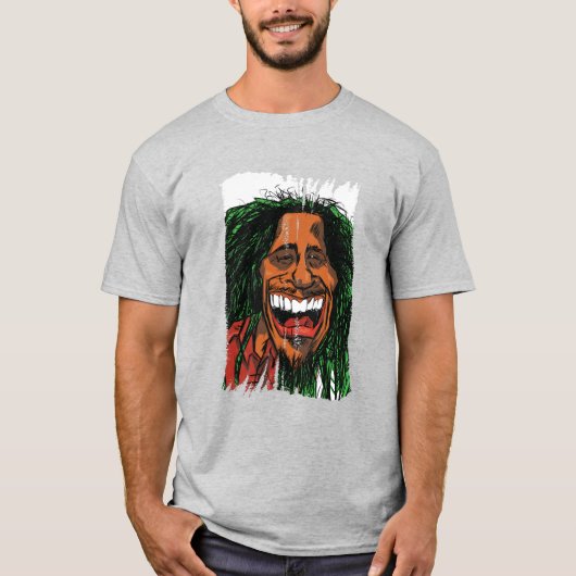 T-shirt Dessin de Rasta Man (Devant)