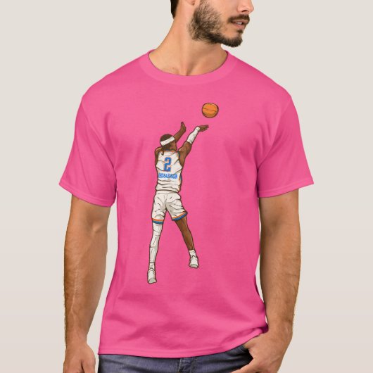 T-shirt Dessin de Shai Gilgeous-Alexander Fadeaway (Devant)