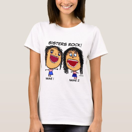T-shirt Dessin de Soeurs Rock (Devant)