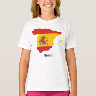 T-shirt Dessin de souvenir avec le drapeau de l'Espagne da