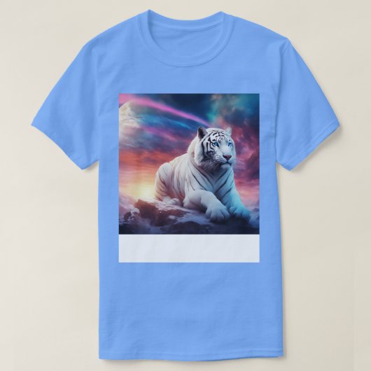 T-shirt dessin de tigre blanc (Design devant)