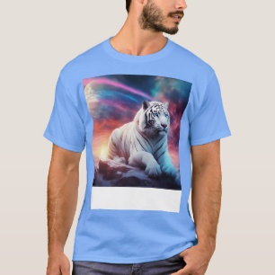T-shirt dessin de tigre blanc