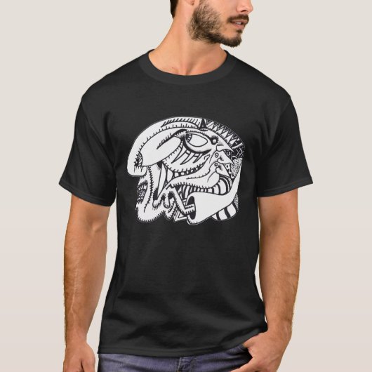 T-shirt Dessin d'encre à trois aspects (Devant)