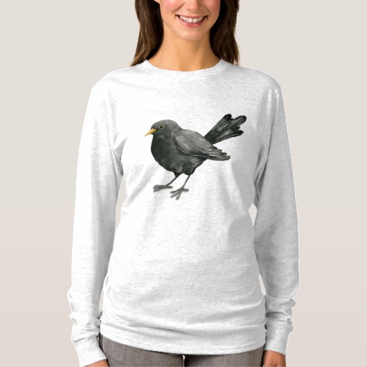T-shirt Dessin d'encre de Blackbird (Devant)