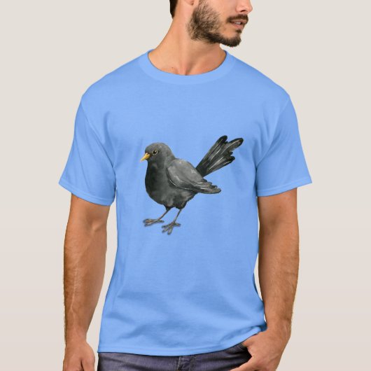 T-shirt Dessin d'encre de Blackbird (Devant)