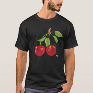 T-shirt Dessin des cerises avec inscription